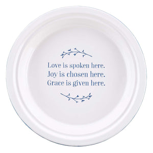 Love Joy Grace Ceramic 9-inch Pie Plate