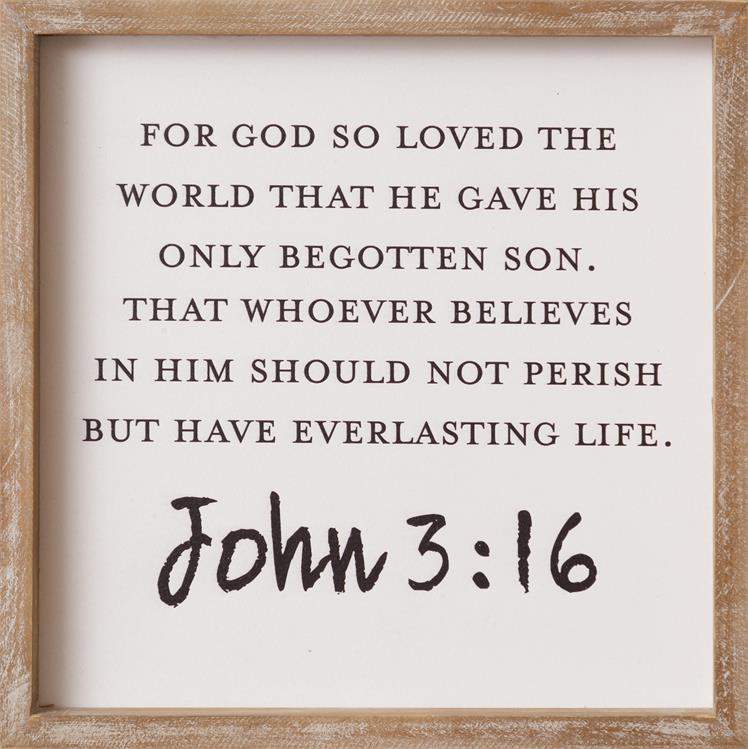 For God So Loved the World Wooden Sign