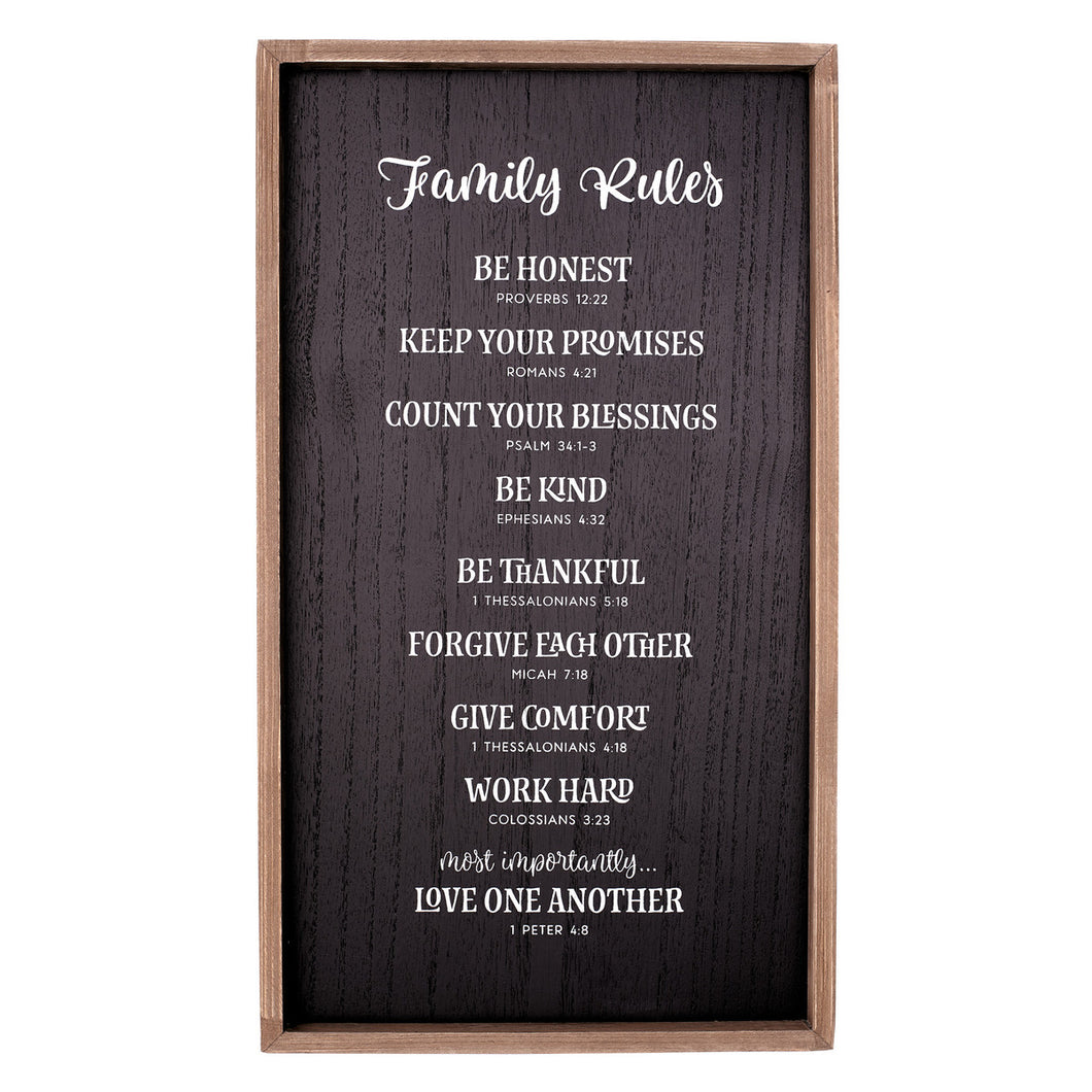 Family Rules  Wall Sign