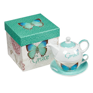 Grace Butterfly Blessings Tea for One Set