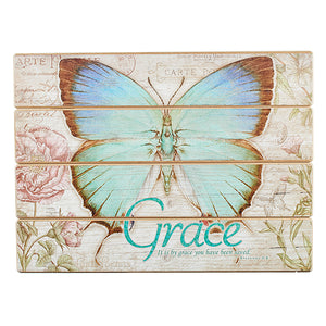 Grace Blue Butterfly Wall Art