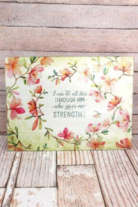 Phillipians 4:13 'I Can Do All Things' Large Glass Cutting Board