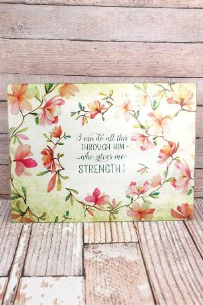 Phillipians 4:13 'I Can Do All Things' Large Glass Cutting Board