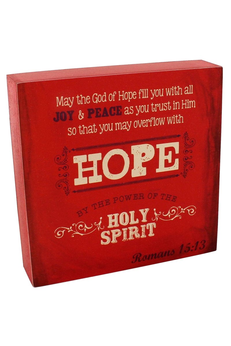 Romans 15:13 Red Wall/Tabletop Sign