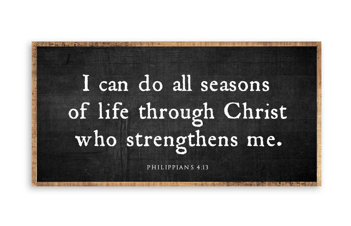 I Can Do All Seasons Wood Framed Wall Art